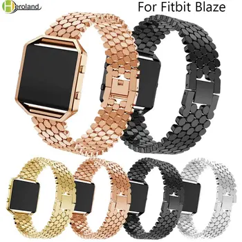 23 mm razkošje iz Nerjavečega Jekla watch Band Za Fitbit Blaze smart Pribor zamenjava kovinskih Watchbands WristStrap brez okvirja
