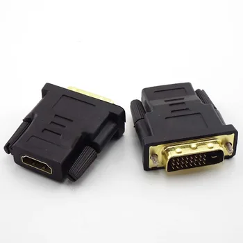 24+1 DVI Moški na HDMI je združljiv Ženski Pretvornik DVI Adapter Podpira 1080P Za HDTV Projektor pozlačeni Adapter L19