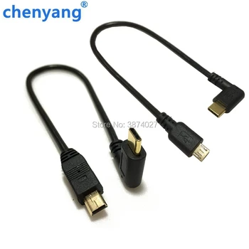 25cmMicro Mini USB Kabel 5Pin Male, da Moški USB 3.1 Tip C Komolec za Mini Micro USB 2.0 OTG Podatkov Adapter Pretvornik Kabel za Polnjenje