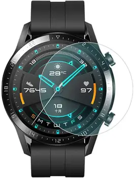 2pcs/veliko Kaljeno Steklo za Huawei Watch GT 2 (46mm) Zaslon Patron Eksplozije Dokaz Zaščitno folijo 1