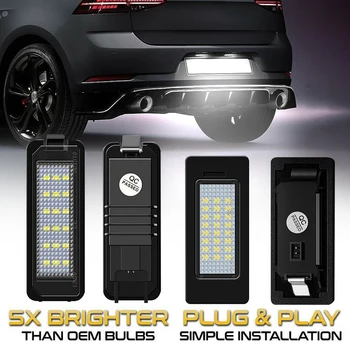 2x LED Tablice Svetlobe, Število Svetilk Za VW Golf Polo, Passat CC Tiguan Jetta Caddy Hrošč Touran Touareg Atlas Crafter Amarok