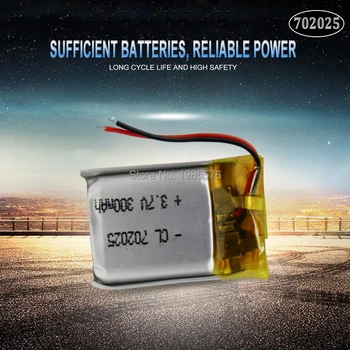 3,7 V 220mAh 702025 Li-polymer Baterija za Polnjenje za Mp3 slušalke Bluetooth zvočnik video snemalnik brezžično miško Li-ion celice