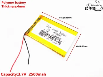 3,7 V 2500mAh 405085 Litij-Polymer Li-Po baterija li ionska Baterija za Polnjenje Lipo celic Za interfonski GPS GPS igrače Tahografske