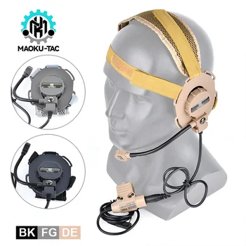 3 Barve Taktično Enostranske Slušalke Bowman GEN 3 Slušalke Komunikacije Slušalke S funkcijo Talkback Mikrofon Bungee Kabel Glavo
