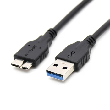 3 m 1m Mikro B kabel USB3.0 Moški-Micro B moški Podatkovni Kabel za Hardisk & mobilni telefon črne barve