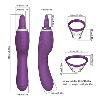 3 v 1 Jezika Lizanje in Sesanje vibrator clitori Bradavico, G-spot Bedak Dildo masturbator sex igrače za ženske Massager Odraslih Izdelki 4