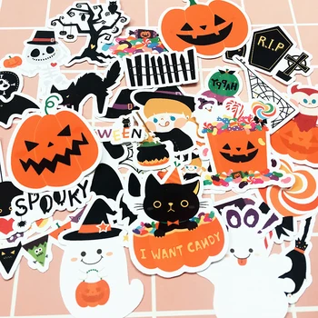 35pcs/paket Pumpkin Halloween Dekle Nalepke DIY Scrapbooking Album Junk List Vesel Načrtovalec Dekorativne Nalepke