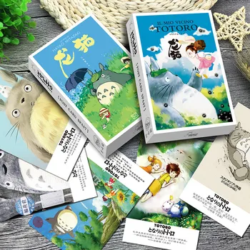 36Sheets/Set Kawaii Totoro Živahen Stran Dopisnica /voščilnico/Sporočilo za Kartico/Božič in Novo Leto, darila
