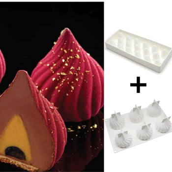 3D ruske Silikonsko Plesni Kombinacija Sončnice Mousse kalup Za Peko Čokoladni Puding Pecivo Sladica Mouler Torto Orodja