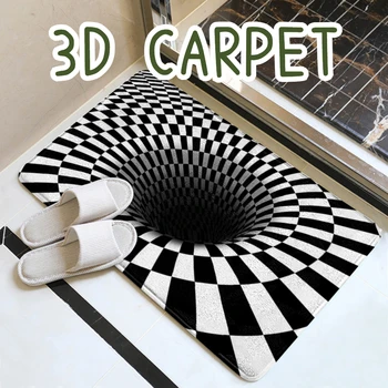 3D Vortex Iluzijo Preprogo Vhodna Vrata Talna Obloga Povzetek Geometrijske Optični Preproga Non-slip Dnevna Soba Dekor Preprogo Talna Obloga