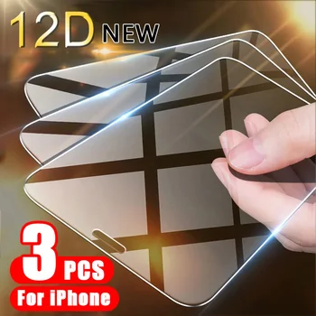 3Pcs HD Kritje Kaljeno Steklo Za iPhone 13 12 11 Pro Max Screen Protector XR XSMax Telefon Film 0