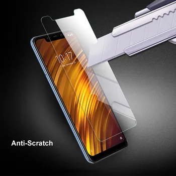 3pcs Kaljeno Steklo za Xiaomi Pocophone F1 Poco telefon F1 Screen Protector 9H Zaščitno folijo 5