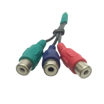 4-pole AUX 3.5 mm Moški na 3 RCA Ženski Komponenta Adapter, YPbPr Video Kabel Zeleno Modro Rdeče 3RCA Zunanje Linije Za Samsung TV PC 1