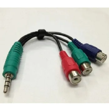 4-pole AUX 3.5 mm Moški na 3 RCA Ženski Komponenta Adapter, YPbPr Video Kabel Zeleno Modro Rdeče 3RCA Zunanje Linije Za Samsung TV PC 2
