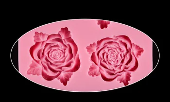4 Rose Cvet Obliko Fondat Dekoracijo Silikonski Torto Plesni Cupcake Okrasitev Peko Orodja E686 5