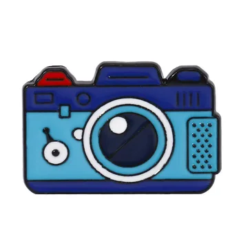 4 Stil Kamere Emajl Pin Srčkan Letnik Fotoaparat Broške Majica River Vrečko Značko Risanka Nakit Darilo za Prijatelje Otroci 5