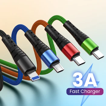 4 v 1 Kabel USB C napajalni Kabel Micro USB Kabel Za Polnjenje Huawei Xiaomi Samsung iPhone Lightning Kabel Podatkovni Kabel