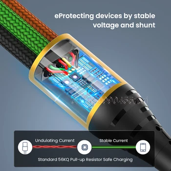 4 v 1 Kabel USB C napajalni Kabel Micro USB Kabel Za Polnjenje Huawei Xiaomi Samsung iPhone Lightning Kabel Podatkovni Kabel 3