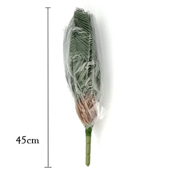 45 cm Tropske Palme Umetne Rastline Ponaredek Cycad Drevo Plastičnih Palmovih Listov Zelene Kokosovo Rastlin Za Dom Vrt Poroko Dekor 1