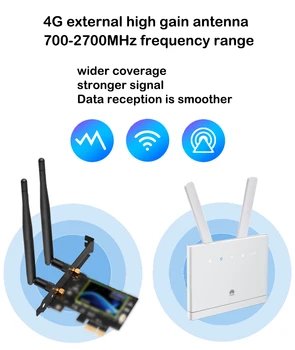 4G, 3G, 2G Omni Anteno, 5dbi Ojačevalnik 700-2700MHz Wifi Usmerjevalnik Zunanjo Anteno Polno-band Signal Booster SMA Moški za DTU NB-is 3