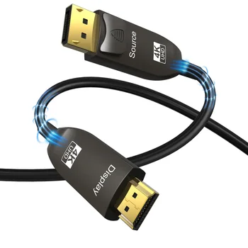 4K DP za HDMI je združljiv 2.0 Fiber Optic Cable 4K 60Hz Inženiring Skladu Doma za Izboljšanje HD Audio Kabel HDR 18Gbps DisplayPort 0