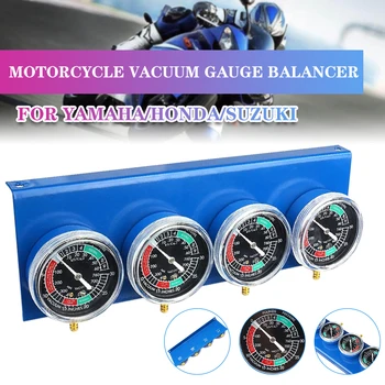 4pcs Motocikel Pretvornik Modra Sinhroni Odkrivanje Bilance Vakuumske Meter Za Honda/Yamaha/Suzuki/Harley