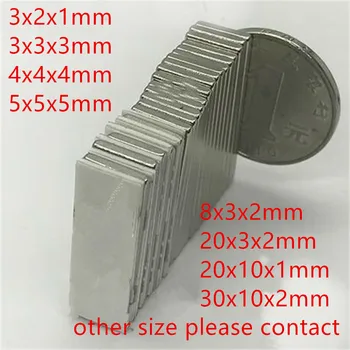 5//10/20 kos Pravokotnik Neodymium Magnetom Super Močnih Trajnih Magnetov Majhen Blok Močan Magnet