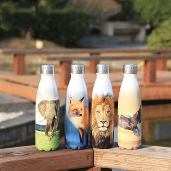 500 ml Živali Thermos Steklenico Dvojno Steno Steklenica za Vodo iz Nerjavečega Jekla, Termovke Toplotne Skodelico Za Čaj, Kavo Vrč Prenosni Šport
