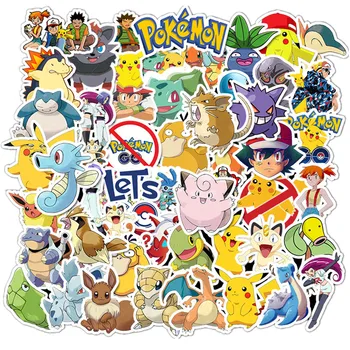 50pcs Risank Anime Pokemon Nalepke Kawaii Pikachu Stikers Skateboard Izposoja Kitara Laptop Otroci Nepremočljiva stikers Igrače