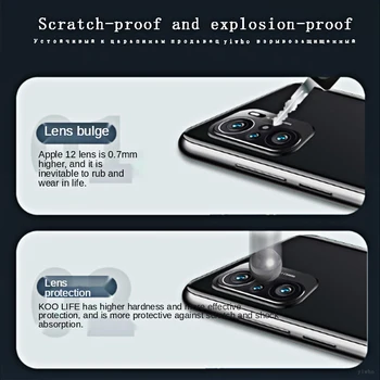 5PCS Kaljeno Steklo Za iphone 13 Pro Max mini objektiv kamere Zaslon Protektorstvo Film Za Apple 12 11 se3 se 2020 2022 6 7 8 plus 4