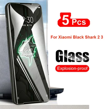 5Pcs Kaljeno Steklo Za Xiaomi Black Shark 2 3 4 4S 5 Pro RS Screen Protector Film Za Blackshark 3 ShockProof Stekla Straža Jasno 0