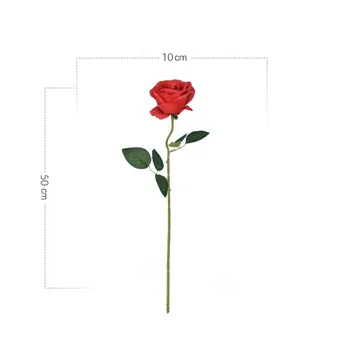 5pcs/set 50 cm Umetne Vrtnice Cvetovi Ponaredek Vrtnice Svile Cvetja Plastičnih Dolgo Steblo Svilenih Vrtnic za LED Svetlobna Balon Rose Šopek 2