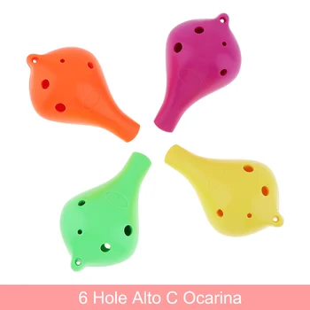 6 Hole Plastičnih Ocarina Alto Ton C Flavto s Visi Vrv Glasba za Pihalni Instrument za Ljubitelj Glasbe Začetnik