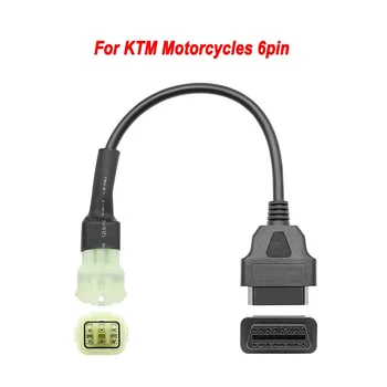 6 PIN 16 PIN OBD2 Priključek Diagnostično Orodje za Napajalnik, Kable Za motorno kolo KTM 0