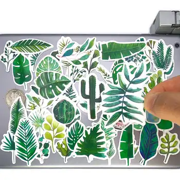 60pcs Lepe Zelene Rastline Listi Smešno Ročno Sestavljen Vzorec Mini Dnevnik Album Tiskovine Telefon, Laptop Primeru Nalepke za Igrače za Otroke 0