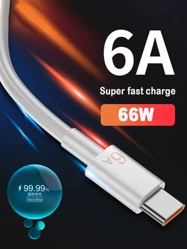 6A 66W USB Tip C Super Hitro Polnjenje Kabel Za Huawei nova 8 9 10 MP Pro P50 P50E Mate 40 RS Pro+ Mate Xs 2 5 G Polnilnik Podatkovni Kabel