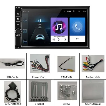 7 Inch Android avtoradio 2 DIN HD Autoradio Multimedijski Predvajalnik, Zaslon na Dotik, Avto Avdio Avto Stereo USB TF FM Fotoaparat 5