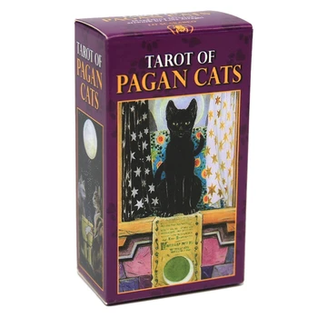 78 Kartice Krovom Tarot Od Poganskih Mačke Polni Angleški Družini Stranka Igre Oracle Karte, Astrologija Prerokovanje Usode Kartico