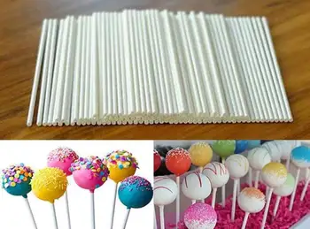 80Pcs Plastičnih Lollipop Palico Varno Bela Torta Bedak Palice Za Čokolado, Sladkor, Sladkarije Lollypop DIY Plesni Bakeware Orodje