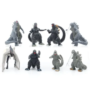 8Pcs/set Godzilla Q Različica Akcijskega Slika Anime Pošast 5 cm PVC Lutka Okraski Roko Model Toy Model Namizno Dekoracijo