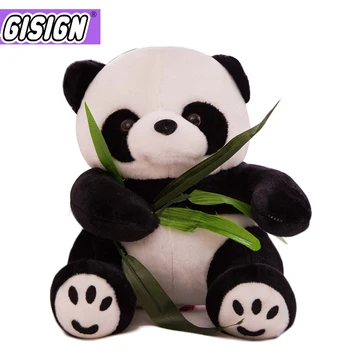 9-20 cm Srčkan Panda Plišastih Igrač Z Listi Bambusa Nosi Mehko Blazino Cartoon Živali Panda Polnjene Obesek Smešno Lutka Igrača za Otroke Darila