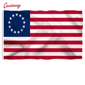 90 x 150 cm Betsy Ross NAS Zgodovina Zastave Krožne 13 Zvezda Zastava Poliester Dvojno Žico in Visoko Kakovost zda Banner NN036 0