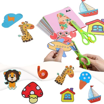 96 Kos/Set Risanka Barve Rezanje Papirja Igrače DIY Otroci Obrti Živali Handcraft Papir Umetnost Učenja Izobraževalne Igrače
