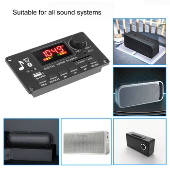 9V-12V Brezžična tehnologija Bluetooth 5.0, MP3 Odbor Avto Palyer 2x40W Ojačevalnik USB TF FM Radio Modul Za Avto Avdio DIY Komplet Zvočnikov 3