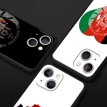 Afganistanski Afganistan Zastavo Luksuzni Primeru Telefon Za iPhone 13 14 12 11 Pro MAX XR X SE XS 7 8 Plus iPhone13 14 Mini Črni Pokrov Lupini 1
