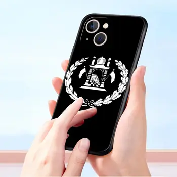 Afganistanski Afganistan Zastavo Luksuzni Primeru Telefon Za iPhone 13 14 12 11 Pro MAX XR X SE XS 7 8 Plus iPhone13 14 Mini Črni Pokrov Lupini 4