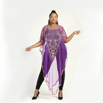 Afriške Obleke za Ženske 2021 Poletje Afriške Ženske Sequined Plus Velikost Majice Obleko Afriška Oblačila 3