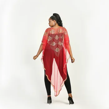 Afriške Obleke za Ženske 2021 Poletje Afriške Ženske Sequined Plus Velikost Majice Obleko Afriška Oblačila 5