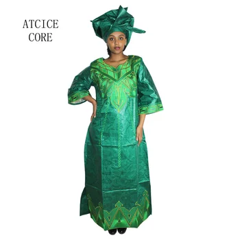 Afriške Obleke Za Ženske Dashiki Tradicionalne Afriške Bazin Riche Vezenje Design Dolgo Obleko Z Šal A125#