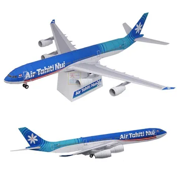 Airbus A340 3D Zrakoplova Papir Model DIY Izobraževalne starši-otrok, Ročno izdelana Lekcijo Origami Igrača